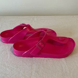 Bright pink EVA Birkenstock Gizeh